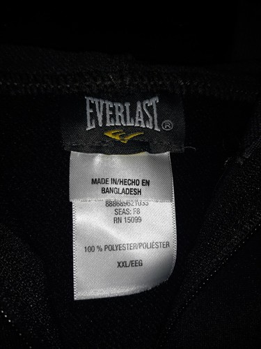 MENS JACKET Everlast zippered SIZE 2XL NEW TAG WITH POCKETS COLOR BLACK AND GRAY - Picture 12 of 12