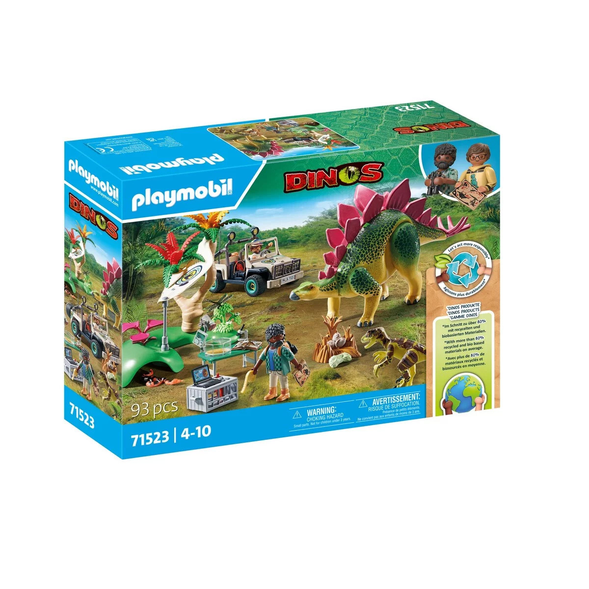 Playmobil Dinos 71523 campement explorateurs dinosaures jouet figurine enfant articulé