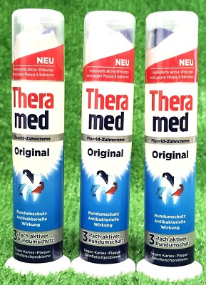 (31,67 /L) 3x Theramed Fluorid Zahncreme Original Zahnpasta 100ml Versand 0 
