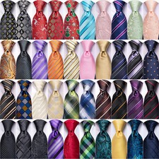 Mens Woven Necktie Hankerchief Cufflinks Plain Solid Sett Fit Wedding Formal