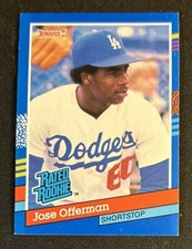 1991 Donruss Jose Offerman Baseball Rookie Card (RC) #33 Dodgers Shortstop VG OC. rookie card picture