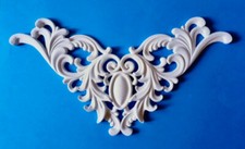 Gips Stuck Element "Filigran" Ornament Relief Stuckdekor Verzierung Stuckdecke