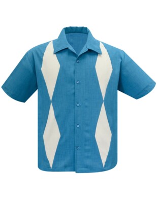 Steady Clothing Diamond Duo Pacific Rockabilly Bowling Button Down Shirt ST37091