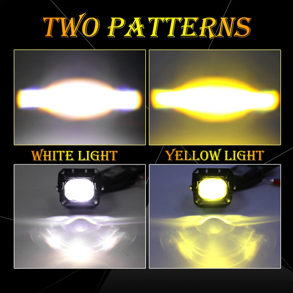 2X 3 pulgadas LED Luz de Trabajo 150W Cubo Vainas Conducción Lámpara Antiniebla Offroad SUV Motocicleta Foto 4 de 4