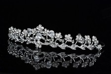 Floral Bridal CZ Crystal Rhinestone Prom Wedding Tiara V620