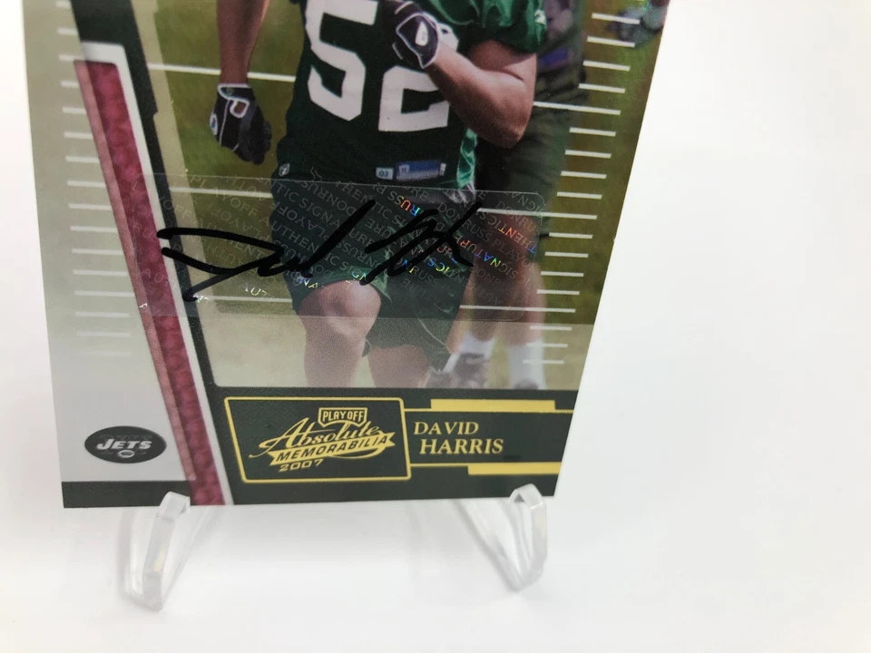 DAVID HARRIS ROOKIE AUTO Card 2007 Absolute SP/349 Signed NY JETS MICHIGAN - Image 2 of 4