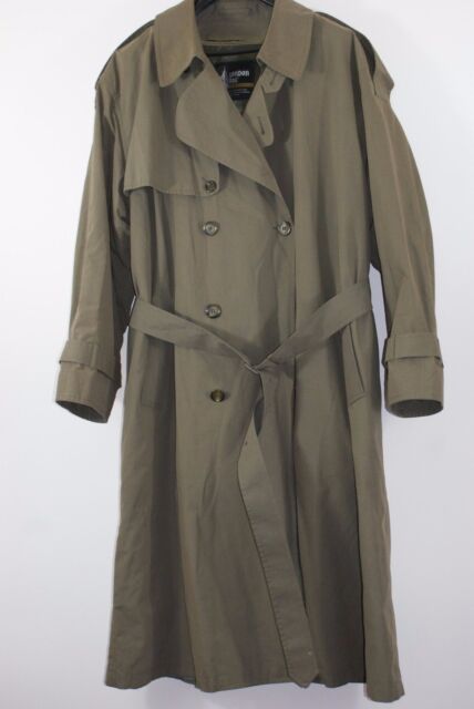 London Fog 42 Reg Light Green Khaki Removable Liner Trenchcoat Overcoat ...