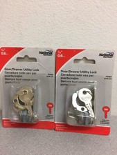 National Hardware Chrome Silver Steel Cabinet/Drawer Lock 2pk