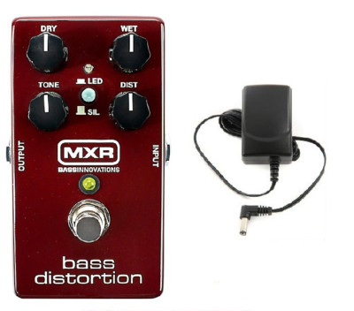 MXR Dunlop M85 Bass Distortion Effects Pedal ( FREE POWER SUPPLY ADAPTER ) M-85