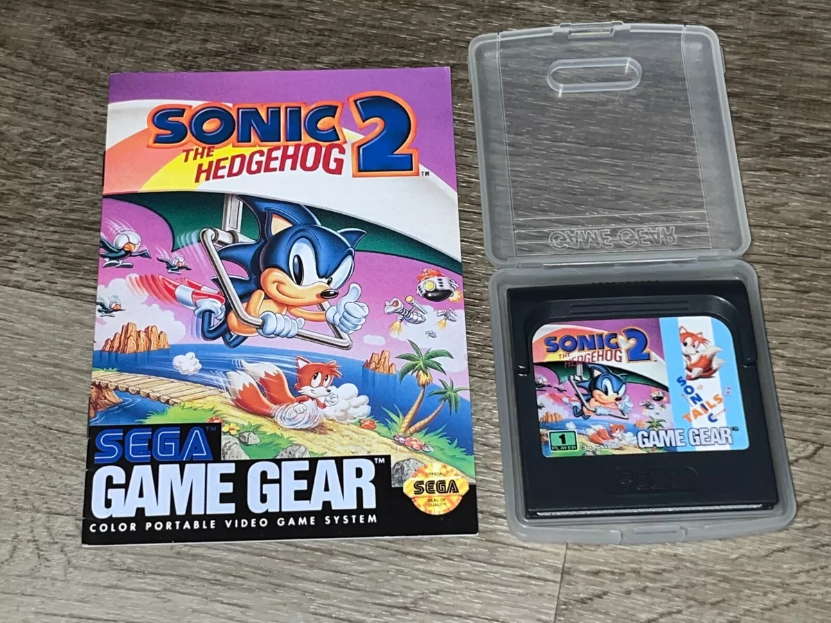 Sonic the Hedgehog 2 w/Manual & Case Sega Game Gear Cleaned & Tested  Authentic