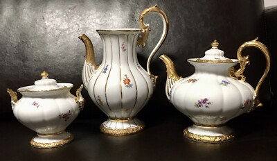  Meissen Seltene X- Form B-Form Kaffeekanne 27,5 Barock Prunkkanne Pfeifferzeit