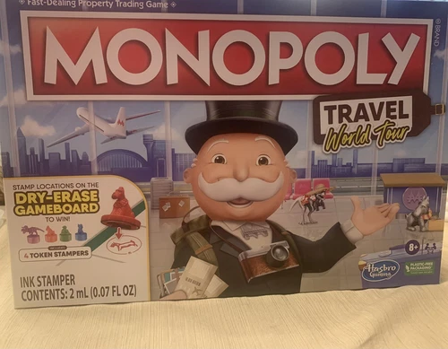 New Sealed In Box Monopoly Travel World Tour Board Game. SKU A 95