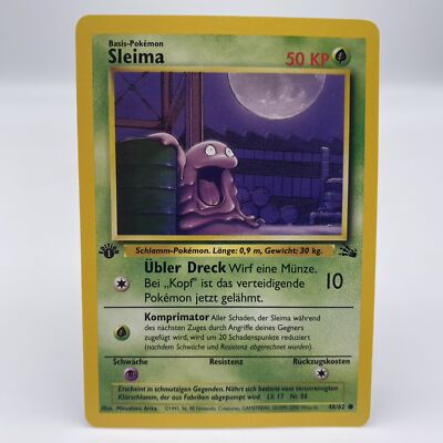 Pokémon Sleima 48/62 DE 1. Edition Common Fossil 1999