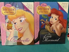 Disney Princess My Side of the Story Cinderella  Little Mermaid Hardcover Lot 2