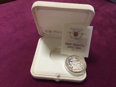 VATIKAN 2005 SEDE VACANTE 5   PROOF PP ZERTIFIKAT ETUI UND UMKARTON ORIGINAL s,f