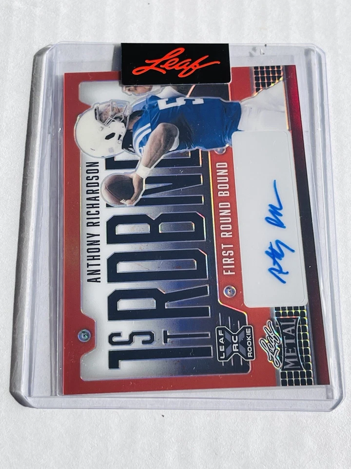 Anthony Richardson 2023 Leaf Metal 1st Round Bound Auto 2/2 Prismatic Orange - Image 2 of 4