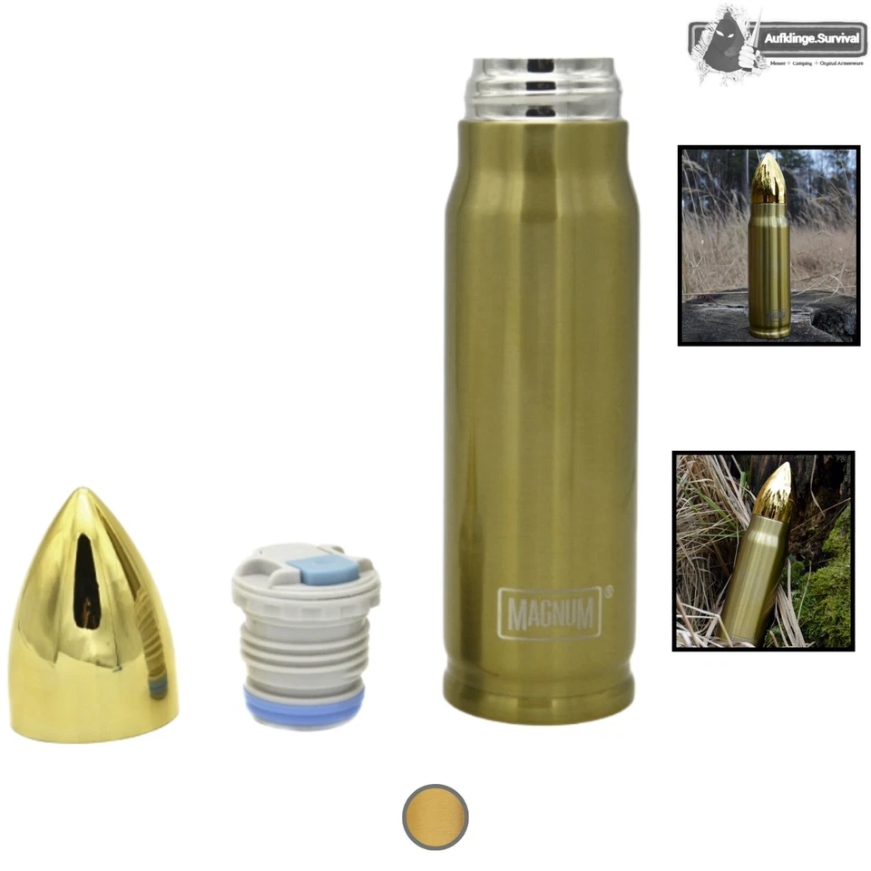Isolierkanne Thermosflasche Magnum Bullet 0,35/0,5L Isolierflasche Edelstahl - Bild 1 von 1