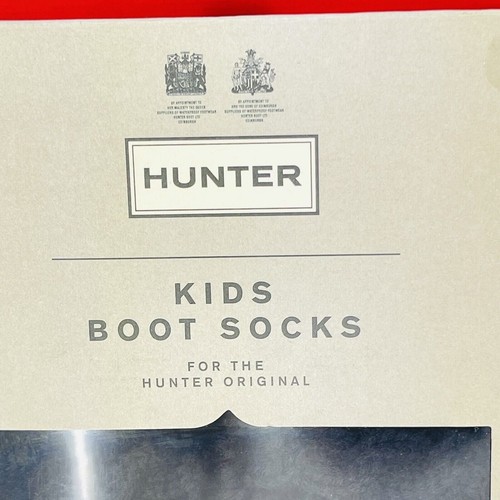 Hunter Boot Sock Unisex Black Tall 6 Stitch Cable Knit Fleece Kids Sz Small - Picture 4 of 5