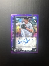 2025 Topps Chrome Seth Halvorsen Purple Auto /250 Color Match