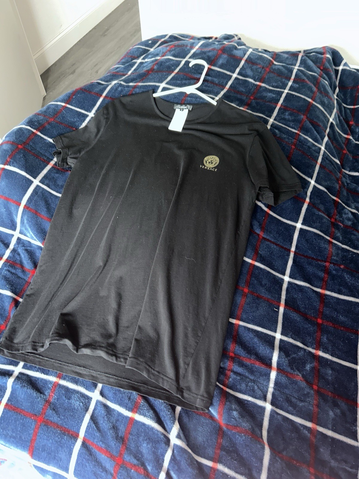 Versace Men's Black Cotton Logo Crew Neck Short Sleeve T-Shirt Size XL