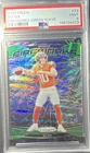 Panini 2024 Prizm Bo Nix Fireworks Green Wave Prizm #23 Broncos PSA 9