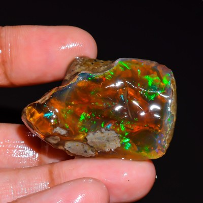 RIESIGER 56,00 kt natürlicher äthiopischer Opal grob - Multi Fire Welo Opal...