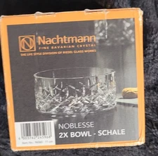 Nachtmann Noblesse 4.5" Clear Bowl, Set of 2, Perfect for Bar Nuts Snacks Candy