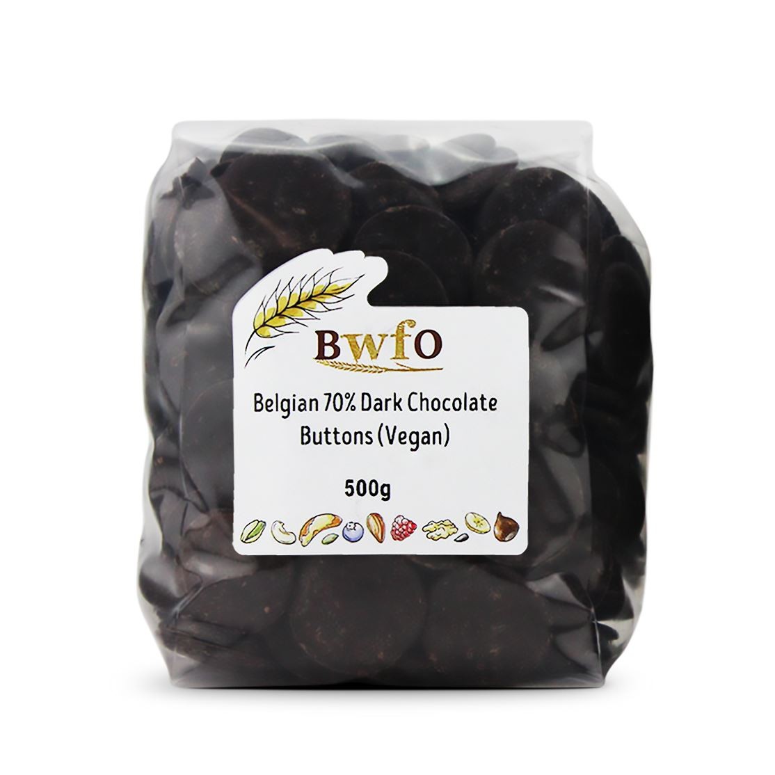 Belgian 70% Dark Chocolate Couverture Drops (Vegan) 500g | BWFO |