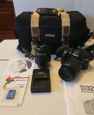Nikon D3200 Digital SLR Camera, Two Lenses 18-55  55-200 Case, SD Card, Battery