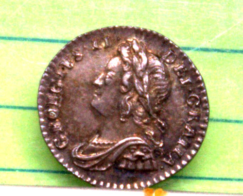 1754 Great Britain Silver Maundy Penny- George ll-High Grade KM#579.2 - 96