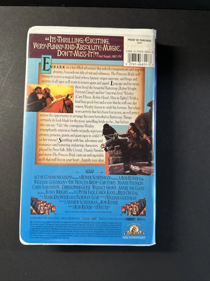 The Princess Bride (VHS, 1998, Clam Shell Case Family Entertainment) - Image 3 of 4
