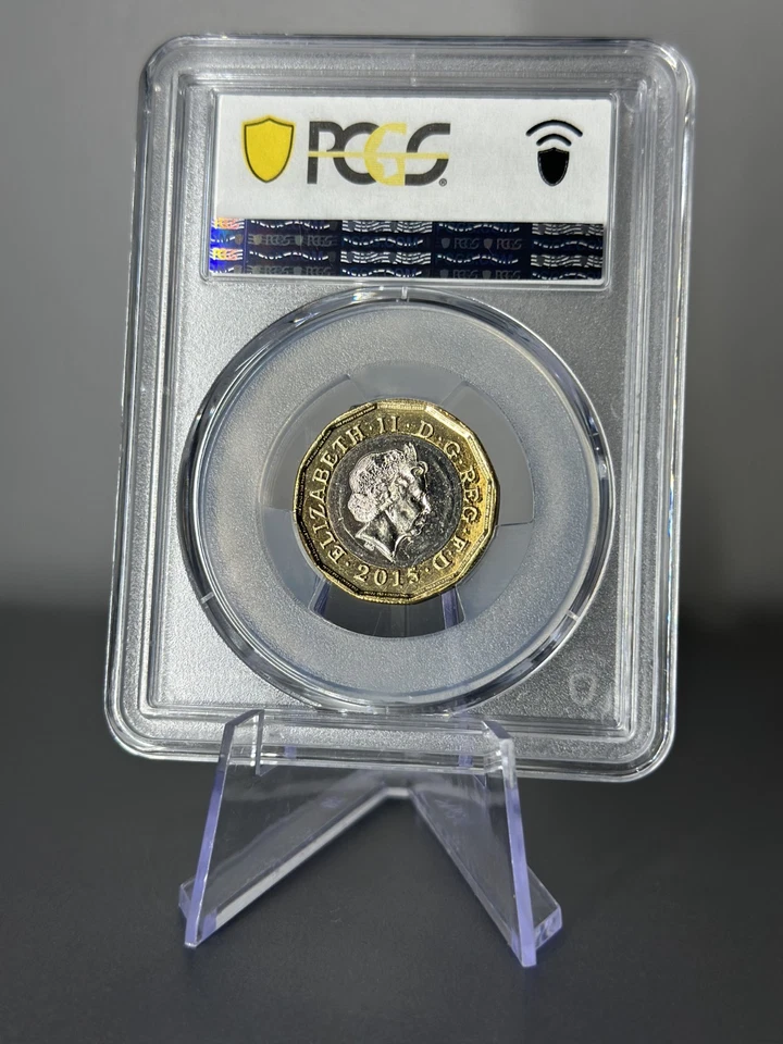 2015 Great Britain 1 Pound Royal Mint Trial Piece Pattern Coin PCGS SP63 - Image 3 of 3