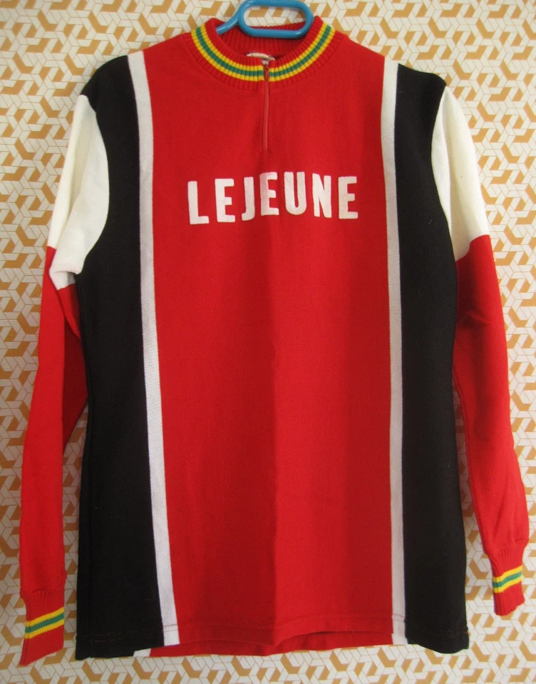 Maillot Cycliste Lejeune vintage 70'S acrylique manche longue Jersey - 4 / L - Photo 1/4