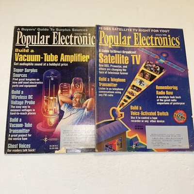 Lot of 2 Popular Electronics Magazine Back Issues 1996 Information Age Audio