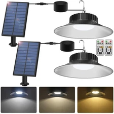 Solar Shed Light 2 Pack Pendant Lights Out/Indoor 3000K/4000K/6000K IP65