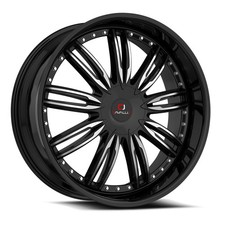 20x8.5 Cavallo CLV-54 Gloss Black & Machined Wheels 5x112/5x4.5 (35mm) Set of 4