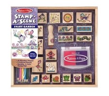 Melissa & Doug Fairy Garden Stamp-A-Scene Wooden Set - New in Wrapper