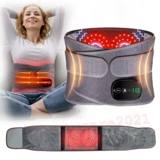 Red Light Therapy Massage Belt Electric Heated with Back Support Waist Vibration