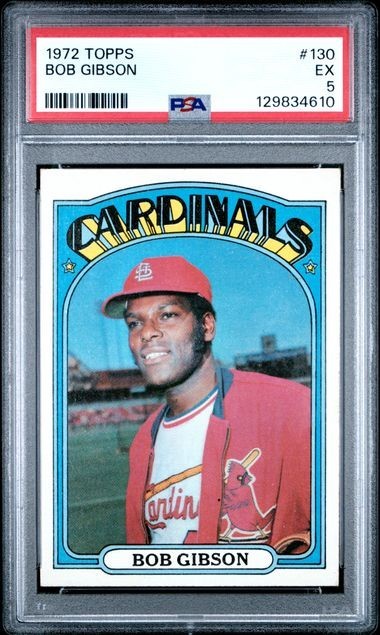 PSA 5 - 1972 Topps BOB GIBSON #130 Cardinals (4610)