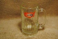 Vintage Large A&W Root Beer Glass Mug with United States US Map About 6” Tall