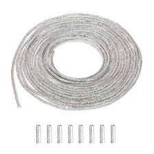 7 Yards Bling Shoe Laces, 1 Set Rhinestone Shoe Laces, White Holographic