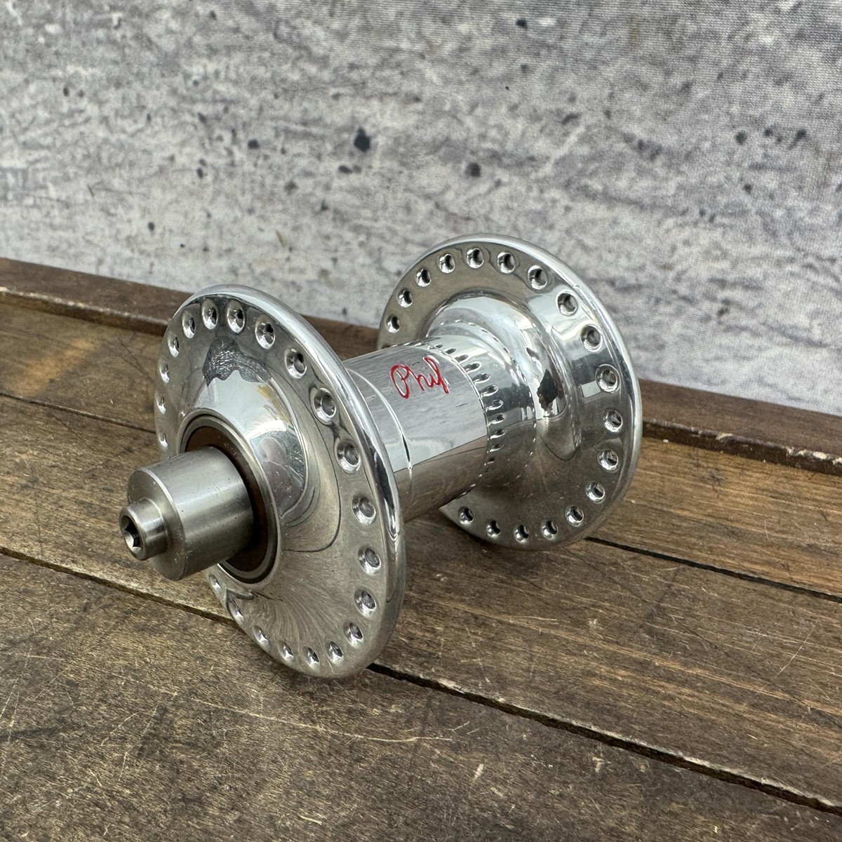 Vintage Phil Wood Front Hub 48H High Flange Silver Sealed Bearing