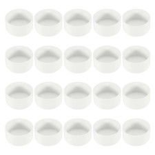 20 Pack 3-1/2" PVC Pipe End Cap Fitting for Build Furniture DIY, White