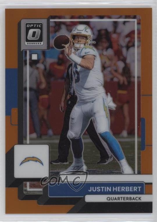 2022 Panini Donruss Optic Orange Prizm 102/199 Justin Herbert #108 1d0h