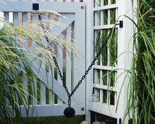 Cast Iron Gate Cannonball Closer/Decor - Blac...
