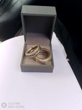 bvlgari fine jewellery. Silver diamond ring (size P) and Silver ring (size Q)