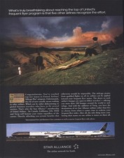 1998 Star Alliance: Truly Breathtaking United Airlines Vintage Print Ad