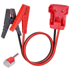 Jumper Cables 2ft 8AWG Silicone with Alligator Clips for Milwaukee M18 Battery