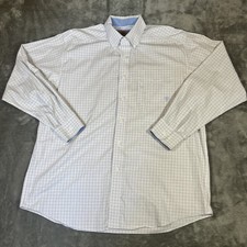Ariat Wrinkle Free button up Men  s XL/TG plaid White Blue Black Very Good
