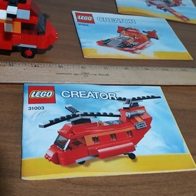 LEGO CREATOR: Red Rotors Helicopter Airplane Motor Boat 3 In 1 (31003)